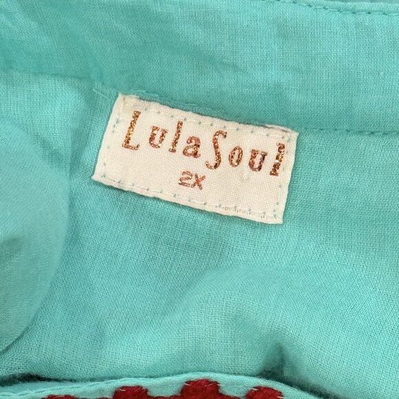 Lula Soul Celebrate Embroidered Floral Sleeveless BOHO Maxi Dress Womens Size 2X - Picture 8 of 11